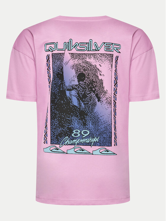 Quiksilver Quiksilver T-Shirt Back Flash EQYZT07605 Różowy Regular Fit