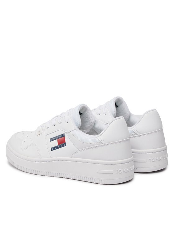 Tommy Jeans Tommy Jeans Laisvalaikio batai Tjw Retro Basket Ess EN0EN02505 Balta