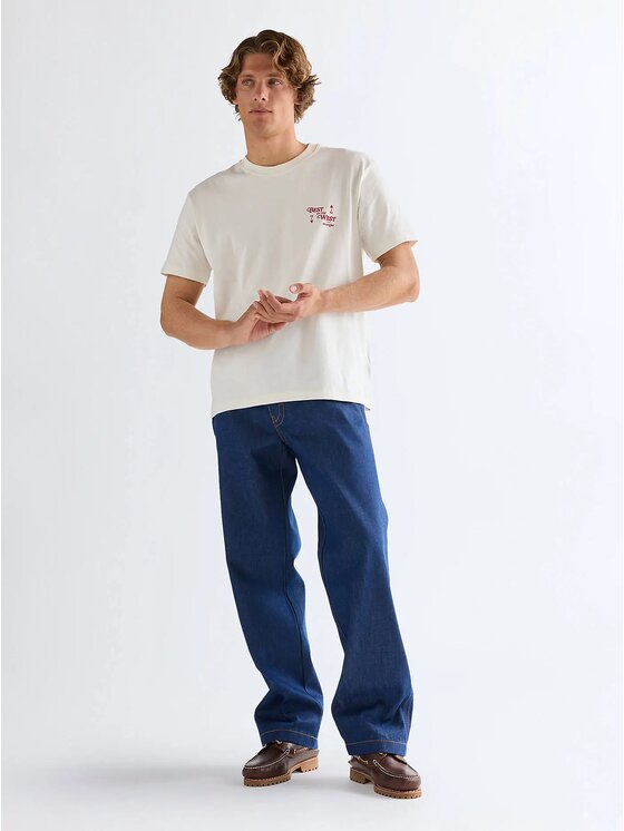Wrangler Wrangler T-Shirt VINTAGE TEE Biały Regular Fit