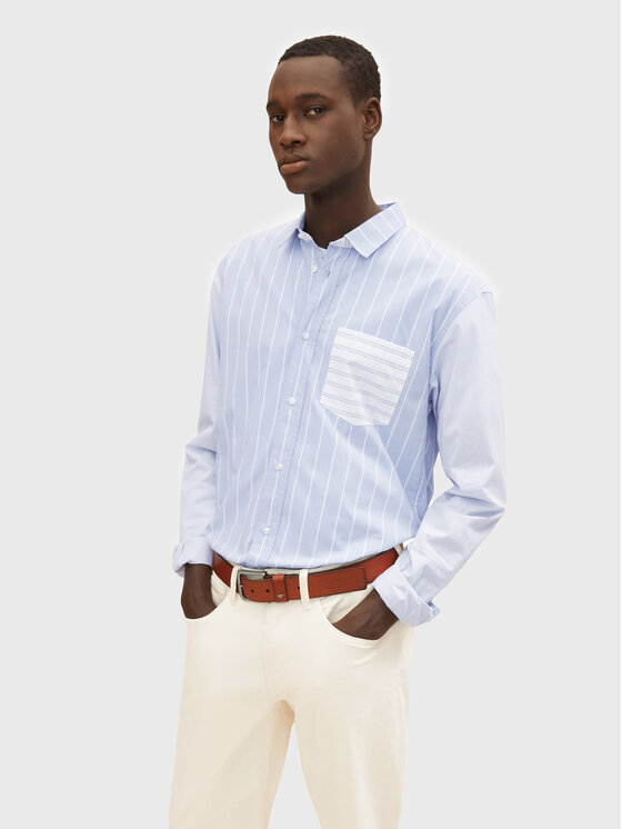 Férfi Ing Tom Tailor Denim, Méret: M, Kék, 1032372