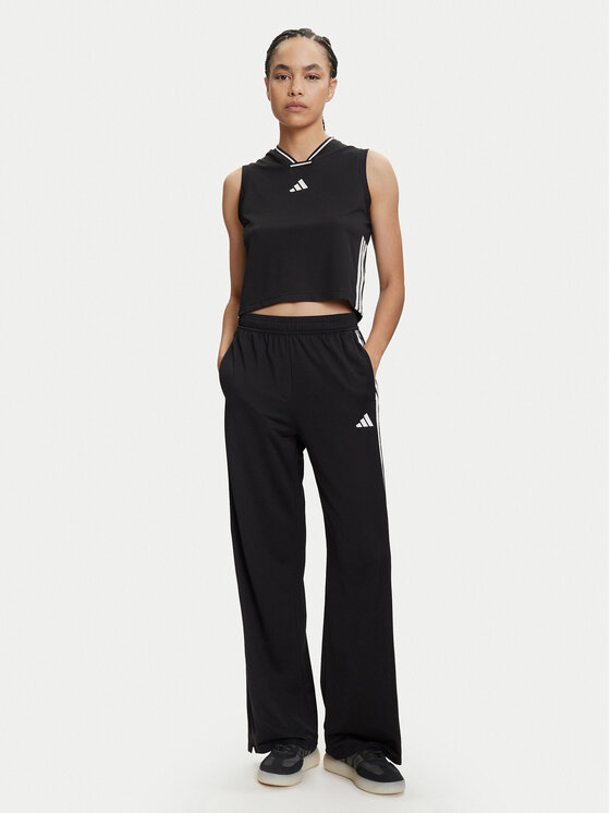 adidas adidas Pantaloni trening Tiro Cut 3-Stripes Mesh JG4103 Negru Loose Fit