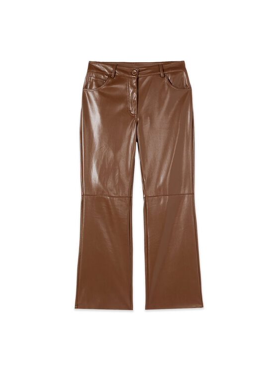 Oltre Oltre Pantaloni di tessuto P302R009424N022 Marrone Flare Fit