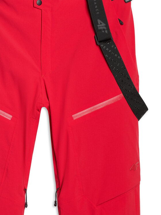 4F 4F Spodnie narciarskie SKI PERFORMANCE Czerwony Regular Fit