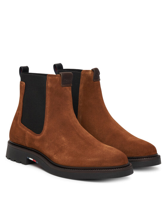 Tommy Hilfiger Tommy Hilfiger Kotníková obuv s elastickým prvkem Comfort Lwt FM0FM05592 Hnědá