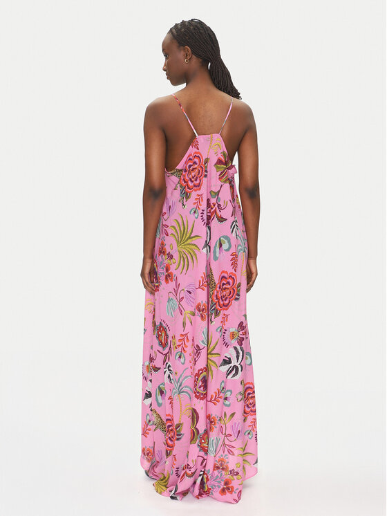 LOLA CASADEMUNT LOLA CASADEMUNT Sukienka letnia LS2516030 Różowy Relaxed Fit