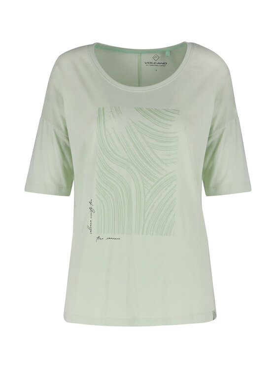 Volcano Volcano T-Shirt T-FEST Zielony Regular Fit