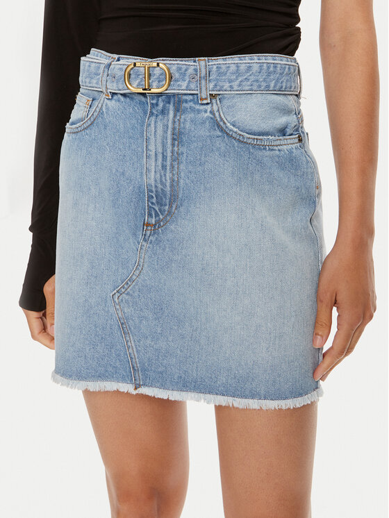 TWINSET TWINSET Farmer szoknya 241TT2391 Kék Straight Fit