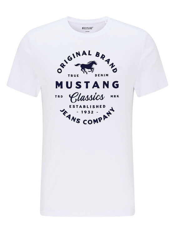 Mustang Mustang T-shirt ALEX C PRINT Bianco Regular Fit