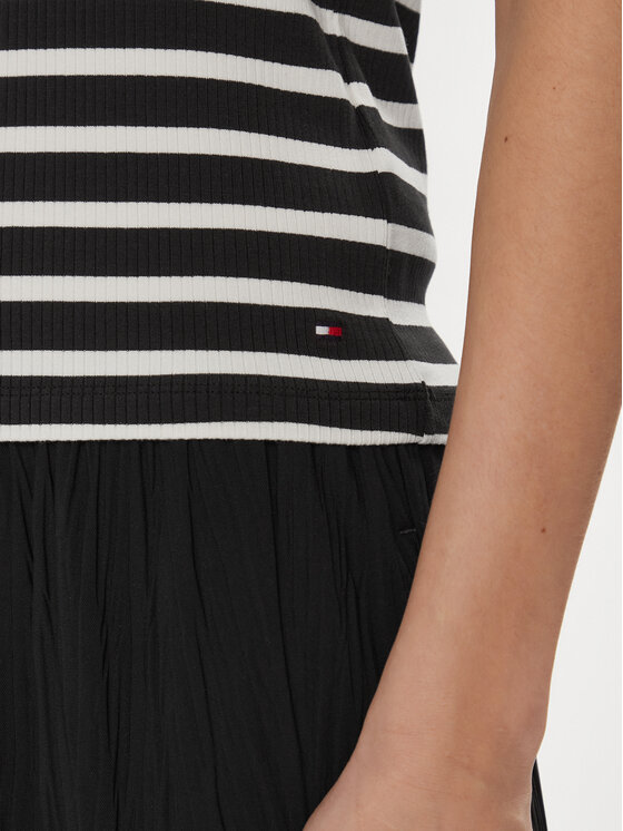 Tommy Hilfiger Tommy Hilfiger Marškinėliai WW0WW40590 Juoda Slim Fit