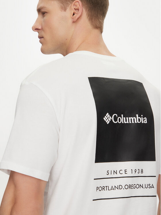 Columbia Columbia T-krekls Barton Springs™ 2058331 Balts Regular Fit