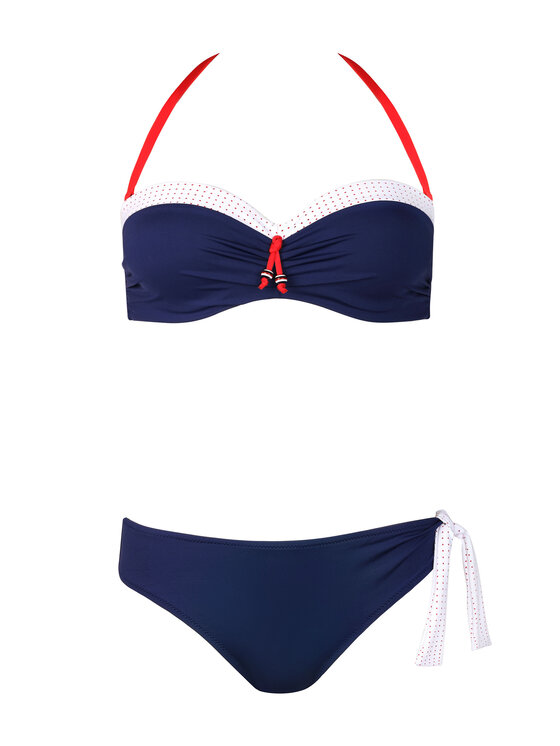 Miss Lou Miss Lou Bikini ML038 Blu scuro