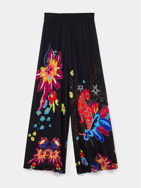 Desigual Desigual Stoffhose Junjly 24SWMW05 Schwarz Loose Fit