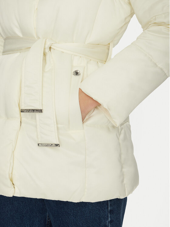 U.S. Polo Assn. U.S. Polo Assn. Pernata jakna WUP1216 Bijela Relaxed Fit