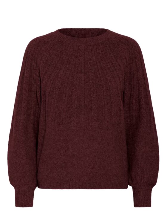 b.young b.young Πουλόβερ Maglione BYMAGGE Μπορντό Regular Fit