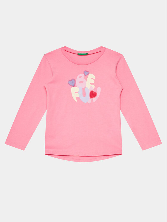 United Colors Of Benetton Bluză 3096G10DT Roz Regular Fit