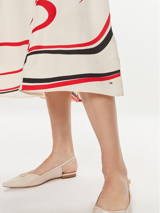 Tommy Hilfiger Tommy Hilfiger Každodenní šaty WW0WW42031 Béžová Relaxed Fit
