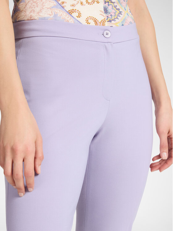 Elena Mirò Elena Mirò Spodnie materiałowe P062P400469N009 Fioletowy Regular Fit