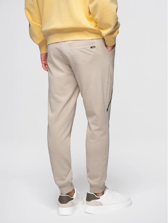 Ombre Ombre Spodnie dresowe OM-PASK-0280 Beżowy Regular Fit