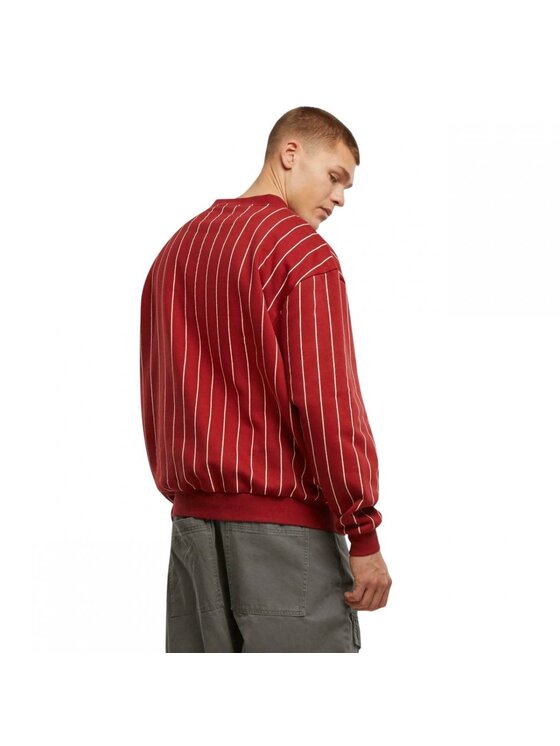 Karl Kani Karl Kani Felpa AUTOGRAPH PINSTRIPE SWEAT OS CREWNECK Rosso Regular Fit