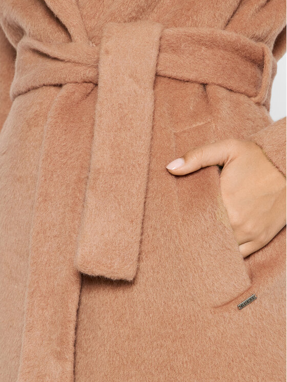 Guess Guess Μάλλινο παλτό Brenda W1BL11 WE4B0 Καφέ Regular Fit