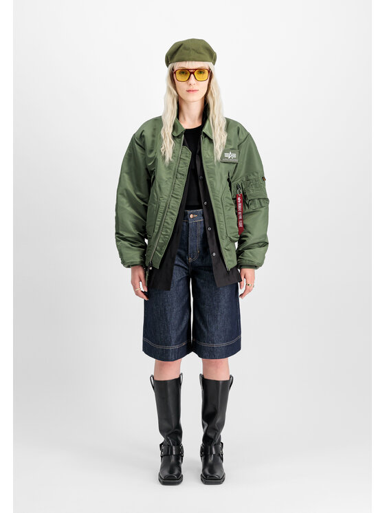 Alpha Industries Alpha Industries Kurtka bomber CWU-45 Heritage Bomber Jacket Zielony Core Fit