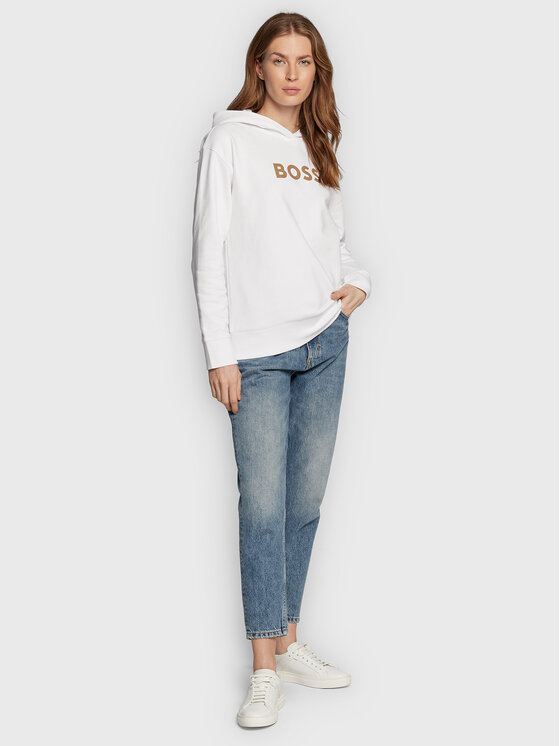 Felpa C_Edelight_1 50468367 Bianco Relaxed Fit