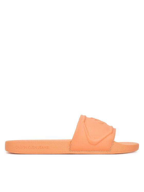 Flip flop Calvin Klein Jeans Slide Pu Hf Mg YW0YW01879 Portocaliu