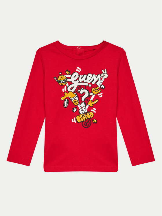 Guess Guess Bluse I4YI02 K8HM4 Rot Regular Fit