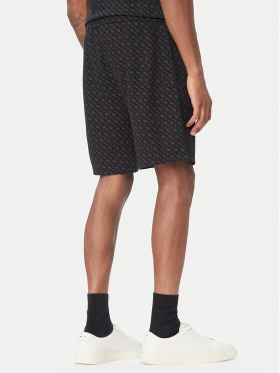 BOSS BOSS Pidžaamašortsid 50571393 Must Regular Fit