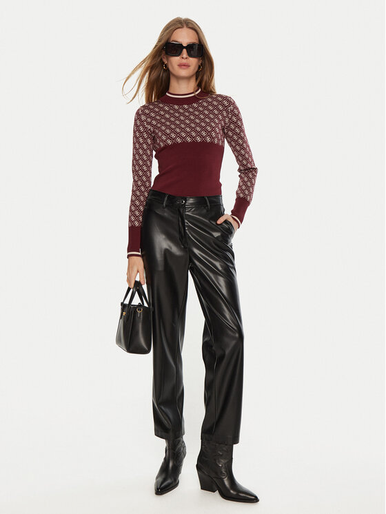 Guess Guess Pulover W3BR81 Z37K0 Vișiniu Regular Fit
