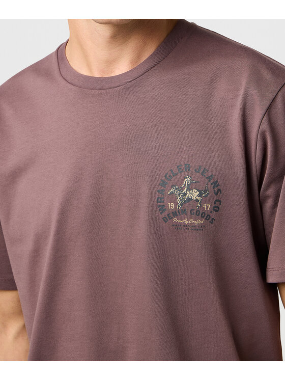 Wrangler Wrangler T-Shirt 112371472 Brązowy Regular Fit