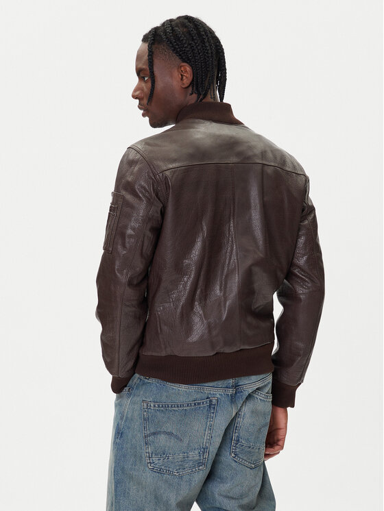 Aeronautica Militare Aeronautica Militare Kožená bunda 252PN0958UPL00305 Hnedá Regular Fit