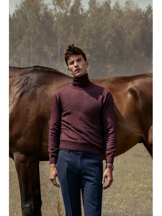 Lancerto Lancerto Golf Sterling Bordowy Regular Fit