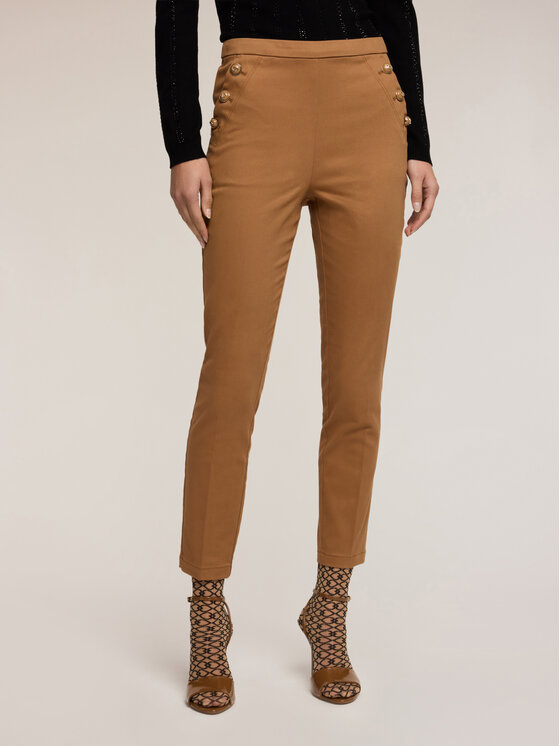 Motivi Motivi Pantaloni di tessuto P000Q004282N022 Marrone Skin Fit