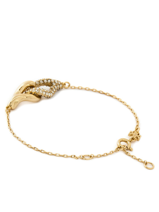 Tory Burch Tory Burch Bransoletka Interlocking Wishbone Bracelet 163709 Złoty