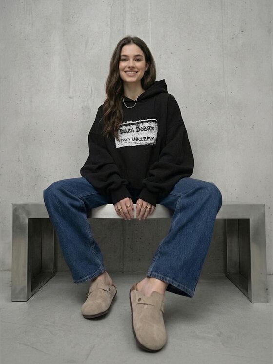 MyStars MyStars Bluza 131669 Czarny Oversize