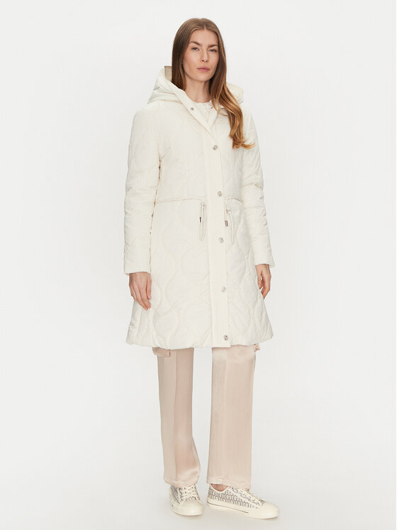 Guess Guess Parka Maite W4BL56 WGL30 Écru Regular Fit