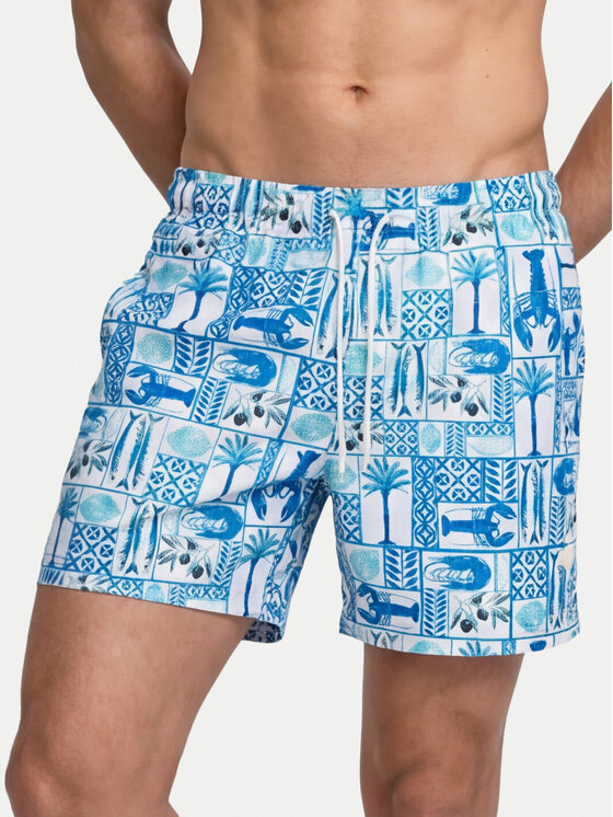 Jack & Jones Jack & Jones Plavecké šortky Maui Vibes 12291426 Svetlo modrá Regular Fit