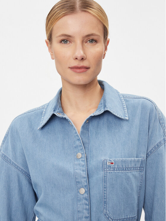 Tommy Jeans Tommy Jeans Jeans haljina DW0DW17421 Plava Regular Fit