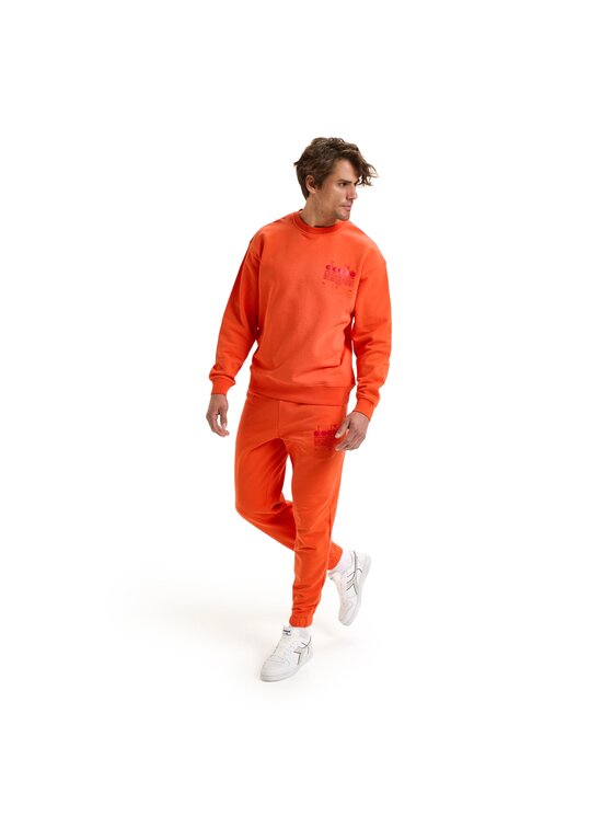 Diadora Diadora Bluza SWEATSHIRT CREW MANIFESTO Pomarańczowy Basic Fit