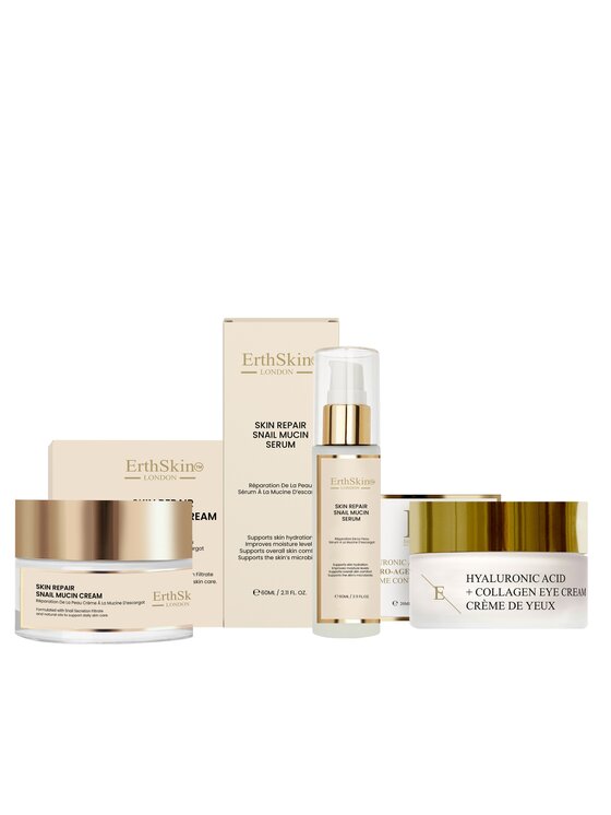 Erthskin London Erthskin London Snail Repair Krem + Serum + Krem pod Oczy Krem na dzień i na noc