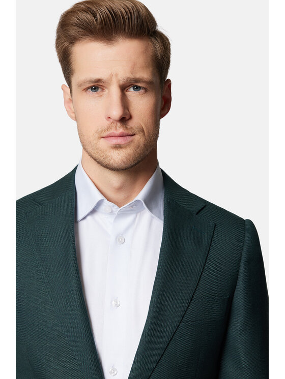 Lancerto Lancerto Garnitur Garnitur Zielony Wełniany Newark GA073124000022 Zielony Slim Fit
