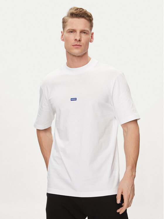 HUGO Hugo Tricou Nieros 50509991 Alb Regular Fit