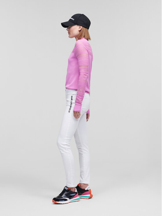 KARL LAGERFELD KARL LAGERFELD Jeans Logo 225W1104 Weiß Skinny Fit