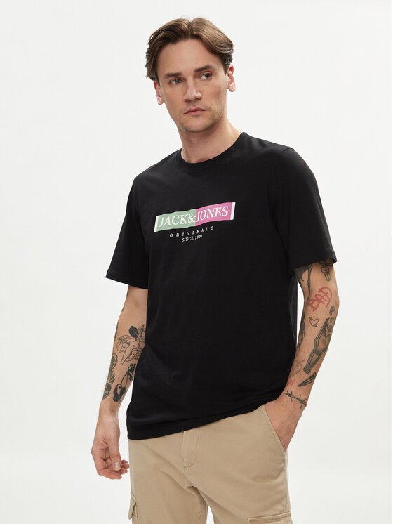 Jack&Jones T-krekls Lafayette 12252681 Melns Standard Fit