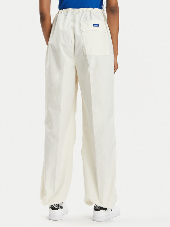 HUGO Hugo Pantaloni di tessuto Hafisa 50511331 Écru Baggy Fit