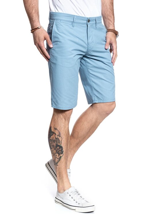 Mustang Mustang Pantaloncini di jeans CHINO SHORT Blu Slim Fit