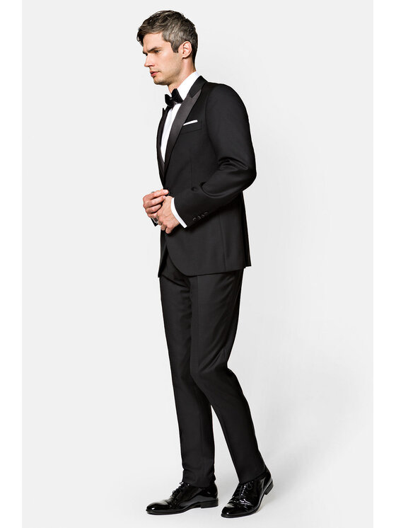 Lancerto Lancerto Garnitur GA073122000020 Czarny Regular Fit