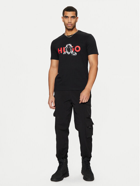 HUGO HUGO Футболка Deyladec 50530607 Чорний Regular Fit