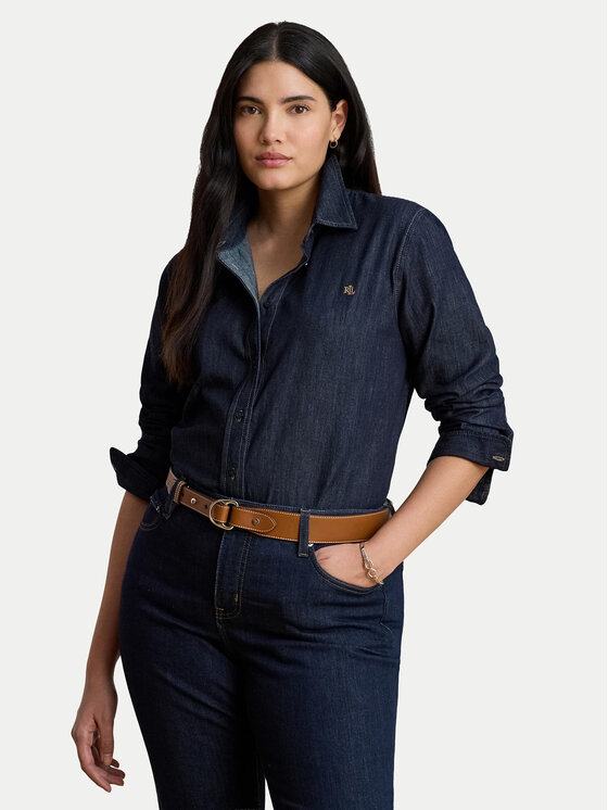 LAUREN RALPH LAUREN LAUREN RALPH LAUREN Τζιν πουκάμισο 200B20825001 Σκούρο μπλε Regular Fit